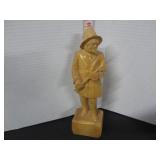 OLD HABITANT QUEBEC SIGNED FOLKART CARVING