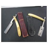 2 ANTIQUE STRAIGHT RAZORS