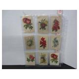 1900'S ASSORTED FLOWER CIGARETTE ADV. SILKS