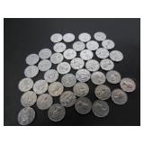 40-1954 CANADA 5 CENT COINS