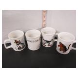 4 KLIBAN CATS COFFEE MUGS ETC.