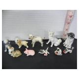 10 PORCELAIN OLD MINITURE FIGURINES