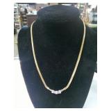 14 KT GOLD AND DIAMOND TRINITY NECKLACE