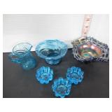 6 PIECES VINTAGE GLASS