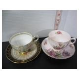 2 CUPS & SAUCERS