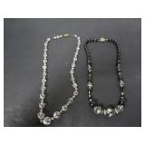 2 VINTAGE CRYSTAL-STONE NECKLACES