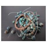 LOT OF TURQUOISE BAJA STONES-JEWELRY