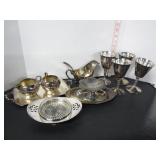 LARGE LOT OF SILVER PLATE ITEMS