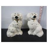 LARGE PAIR OF STAFFORDSHIRE DOG FIGURINES