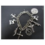 STERLING SILVER CHARM BRACELET