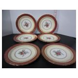 6 AYNSLEY 8' DINNER PLATES