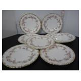 8 ROYAL ALBERT VINTAGE DIMITY ROSE 8.25' PLATES