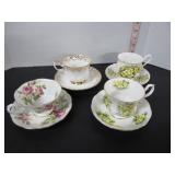 4 ROYAL ALBERT CUPS & SAUCERS