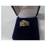 WEDDING SET 14KT GOLD  WITH DIAMONDS AND APPRAISAL