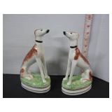 PAIR OF STAFFORDSHIRE DOG FIGURES