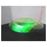 EARLY URANIUM GLASS BOWL-CENTERPIECE