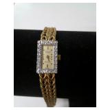 LADIES GOLD AND DIAMOND BULOVA WATCH