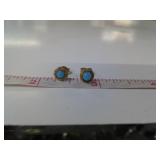 TURQUOISE AND GOLD EARRINGS