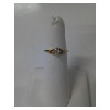 14 KT DIAMOND SOLITARE RING