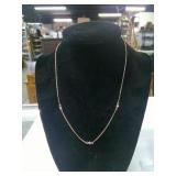 14 KT GOLD CHAIN WITH THREE DIAMONDS