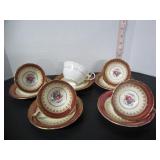 5 NICE AYNSLEY CUPS AND SAUCERS