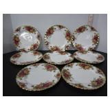 8- ROYAL ALBERT COUNTRY ROSES 6.25' PLATES