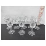 7 VINTAGE WATERFORD CRYSTAL PEDESTAL GLASSES