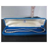 REAL PEARL NECKLACE WITH STERLING CLASP IN CASE
