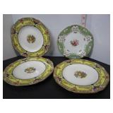 4 VINTAGE PLATES