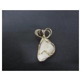GOLD FILLED ANTIQUE OPAL PENDANT
