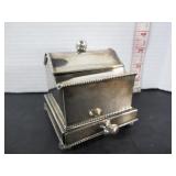 VICTORIAN SILVER PLATED WRITING STATION DESK SET