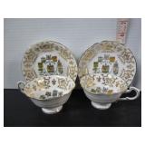 2 PARAGON CANADA CUPS & SAUCERS