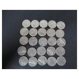 25-1947 MAPLE LEAF CANADA 5 CENT COINS