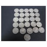 25 1947 PLAIN DATE CANADA 5 CENT COINS