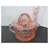 PINK DEPRESSION CITRUS JUICER-REAMERWITH PITCHER