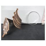 BIG COPPER CUFF BRACELET & STERLING SILVER BANGLE