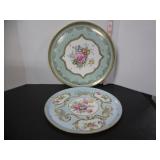 2 OLD LIMOGES LARGE CHARGERS-PLATES