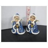 PAIR GOEBEL W. GERMAN ANGELS WITH LANTERN FIGURINE