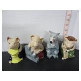 1995 WADE BIG BAD WOLF-3 LITTLE PIGS SET OF 4
