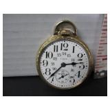WORKING ROLLED GOLD ELGIN RAILROAD POCKETWATCH