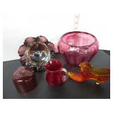 LOT OF OLD CRANBERRY GLASS