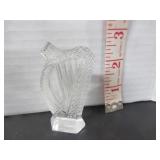 WATERFORD FROSTED CRYSTAL HARP 3' PAPERWEIGHT