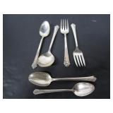 6 STERLING 195 GRAMS 'HEIRLOOM' DAMASK ROSE LOT
