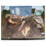 JEWLER LOT OF COPPER SHEETS-ROLLS OF BANDS ETC.