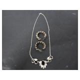 STERLING SILVER NECKLACE & EARRINGS