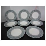8 WEDGEWOOD FLORENTINE TURQUOISE PATTERN PLATES