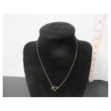 10 KT GOLD NECKLACE WITH ATTACHED HEART