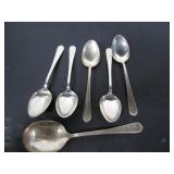 6 STERLING 120 GRAMS INTERNATIONAL SPOONS
