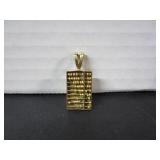 STERLING SILVER ABACUS CALCULATOR PENDANT