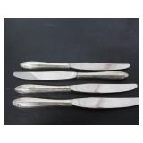 4 STERLING KNIVES 230 GRAMS TOTAL WEIGHT